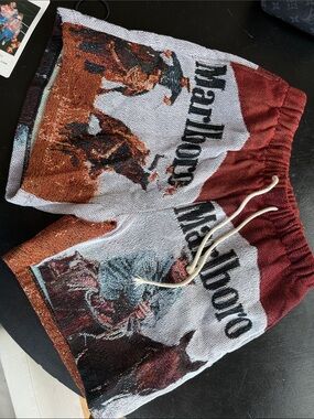 Marlboro Red and White Graphic Women’s Shorts